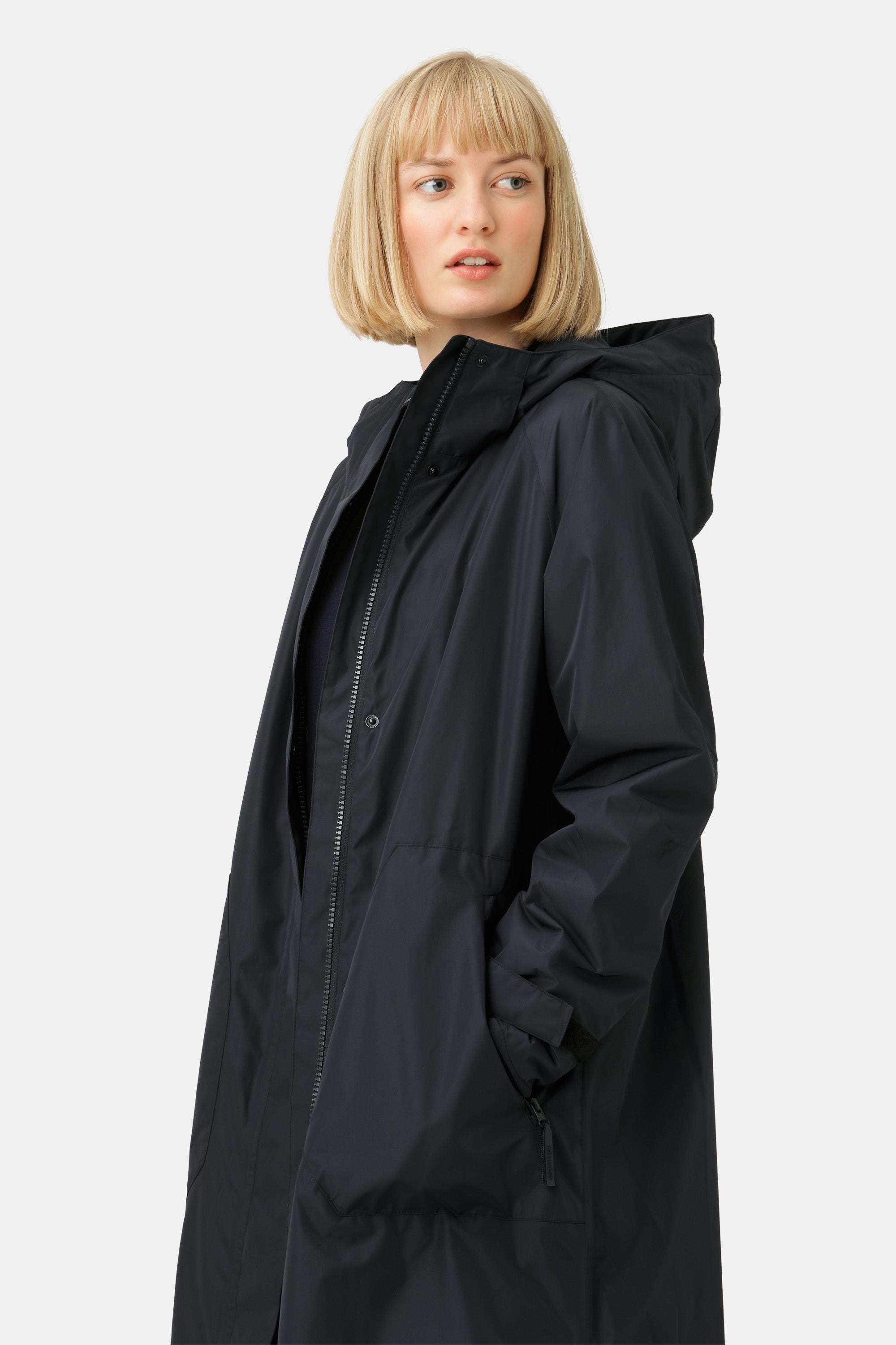 Ilse Jacobsen Hornbæk Rain Eco Finished long Raincoat Raincoat 660 Dark Indigo